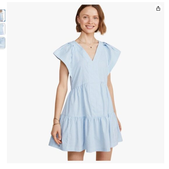 NWT Vineyard Vines, Harbor Tiered Dress, Island Paradise (sea foam green), Small - Picture 3 of 3